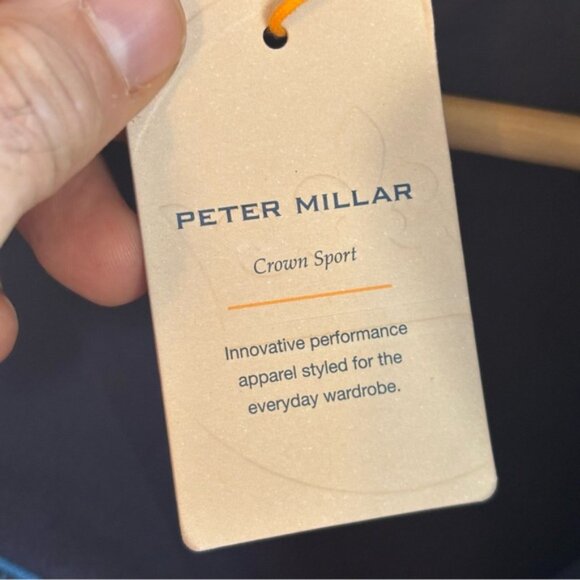 Peter Millar NWT Navy Thermal Flow Micro-Fleece 1/2 Zip Preppy Pullover Mens Med - Picture 10 of 14